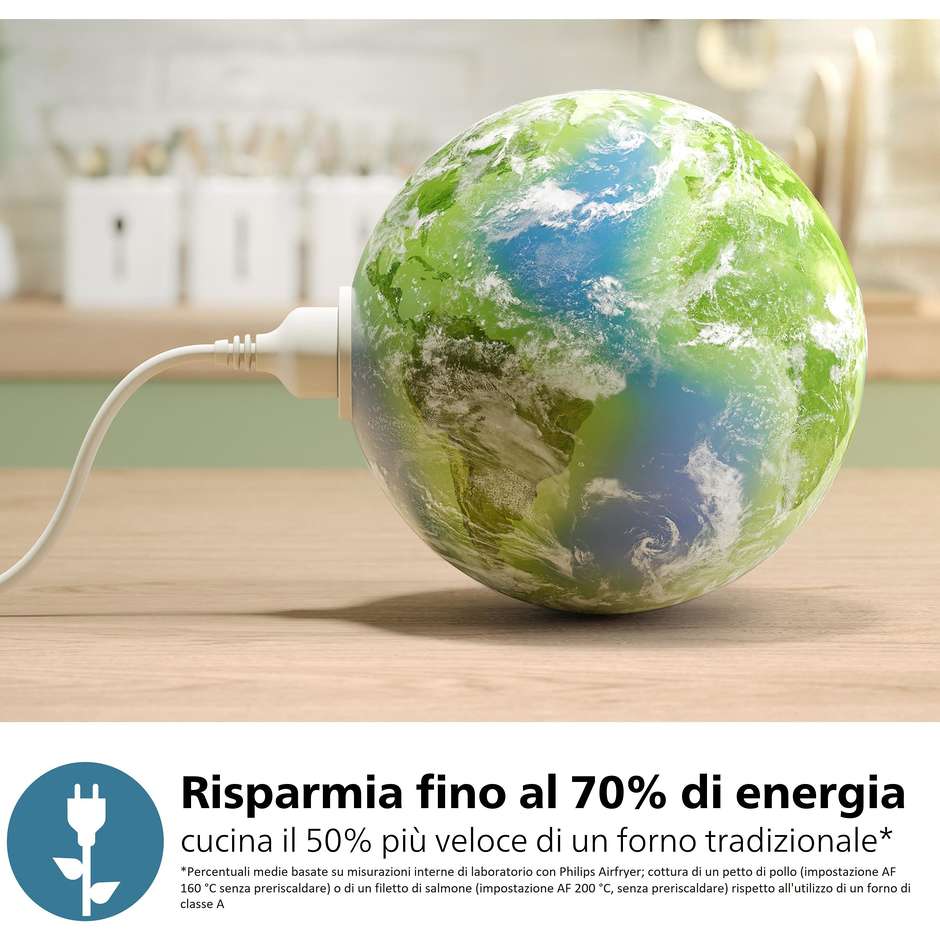 Philips 2000 series NA231/00 Friggitrice ad aria Capacita 6.2 Lt Potenza 1700 W App ricettario Colore Nero