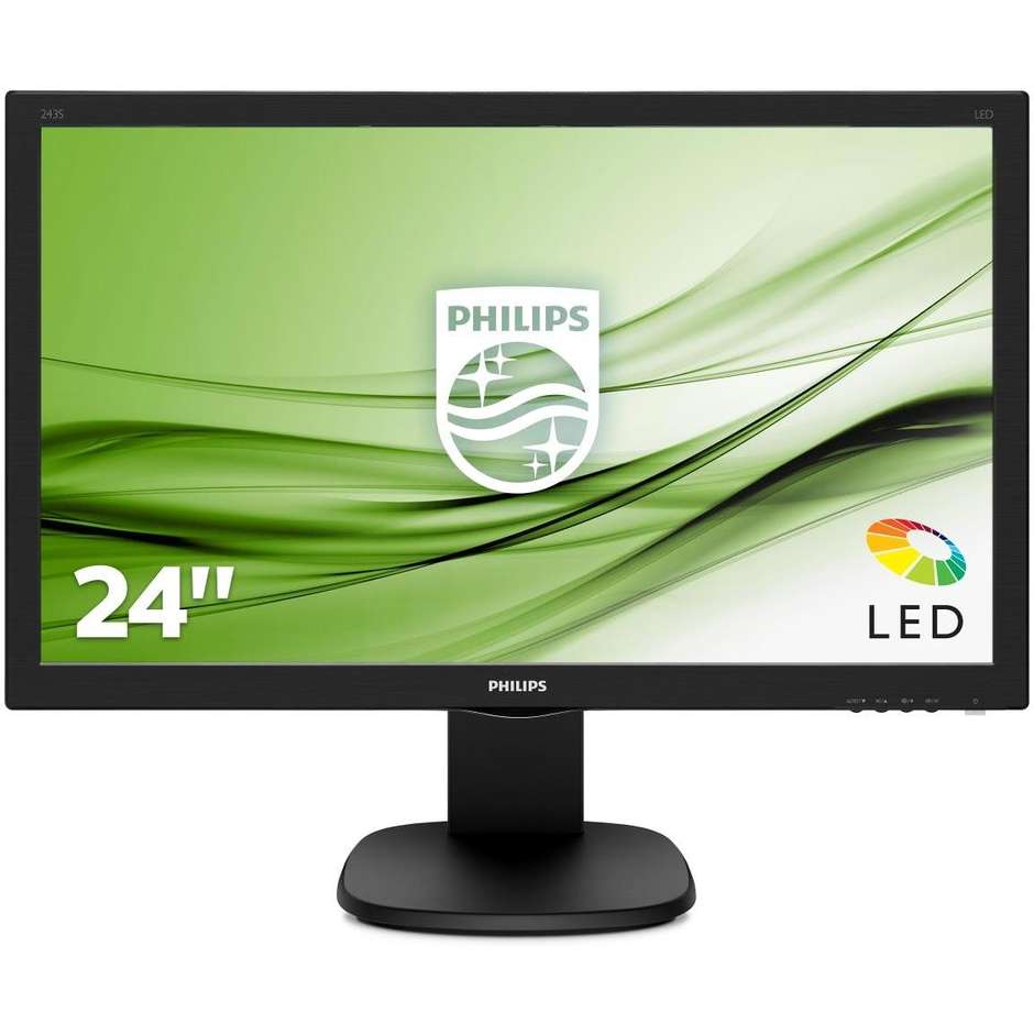 Philips 243S5LDAB Monitor PC LED 23,6'' Full HD Luminosità 250 cd/m² Classe A colore nero