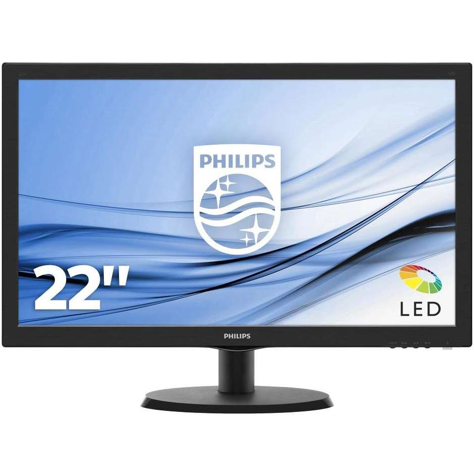 Philips 243V5QHSBA Monitor PC LED 23,6'' FHD Luminosità 250 cd/m² Classe B colore nero