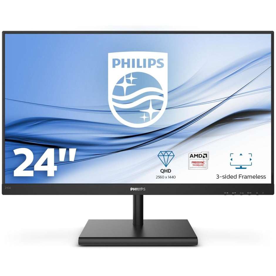 Philips 245E1S Monitor PC LED 23,8'' Quad HD Luminosità 250 cd/m² Classe B colore nero