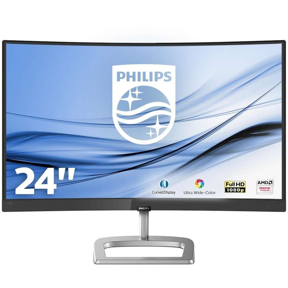 Philips 248E9QHSB Monitor PC LED 23,6'' Full HD Monitor PC Luminosità 250 cd/m² colore nero