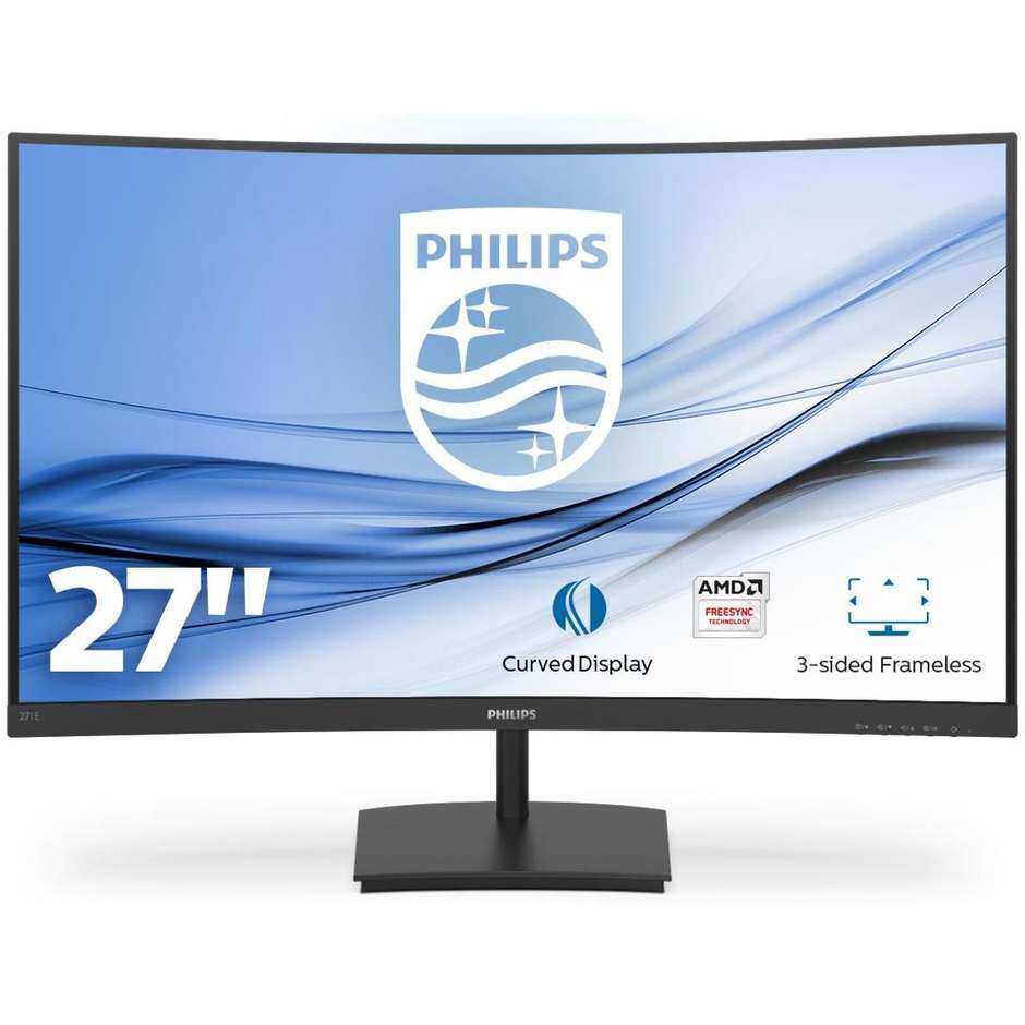 Philips 271E1SCA Monitor PC LED 27'' Full HD Luminosità 250 cd/m² Classe B colore nero