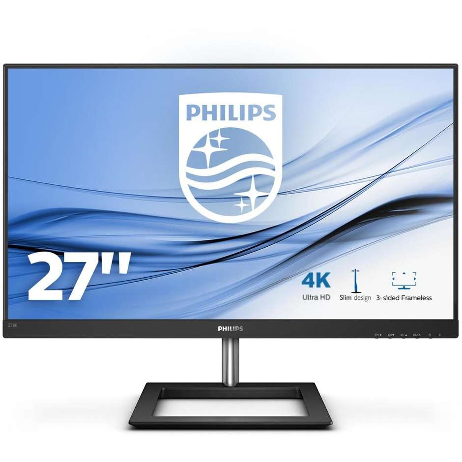Philips 278E1A Monitor PC LED 27'' 4K UHD Luminosità 350 cd/m² Classe B colore nero