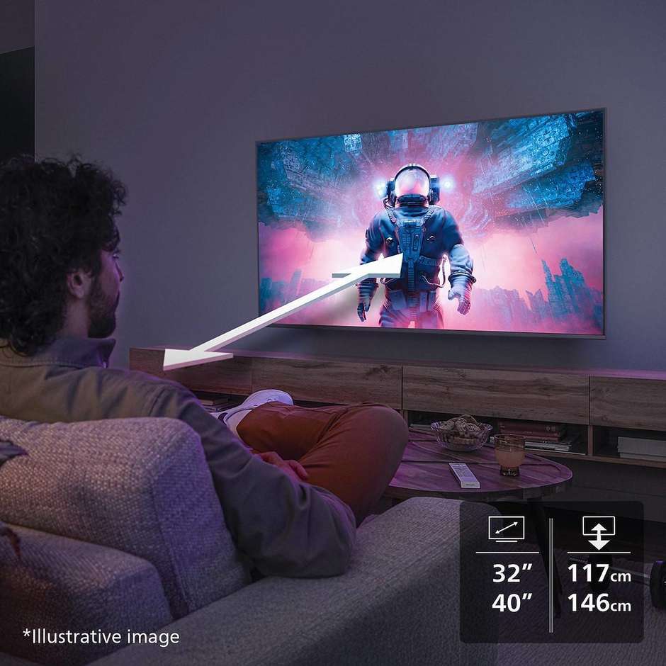 Philips 40PFS6050/12 Smart TV 40" Full HD LED, Titan OS, Wi-Fi, Nero