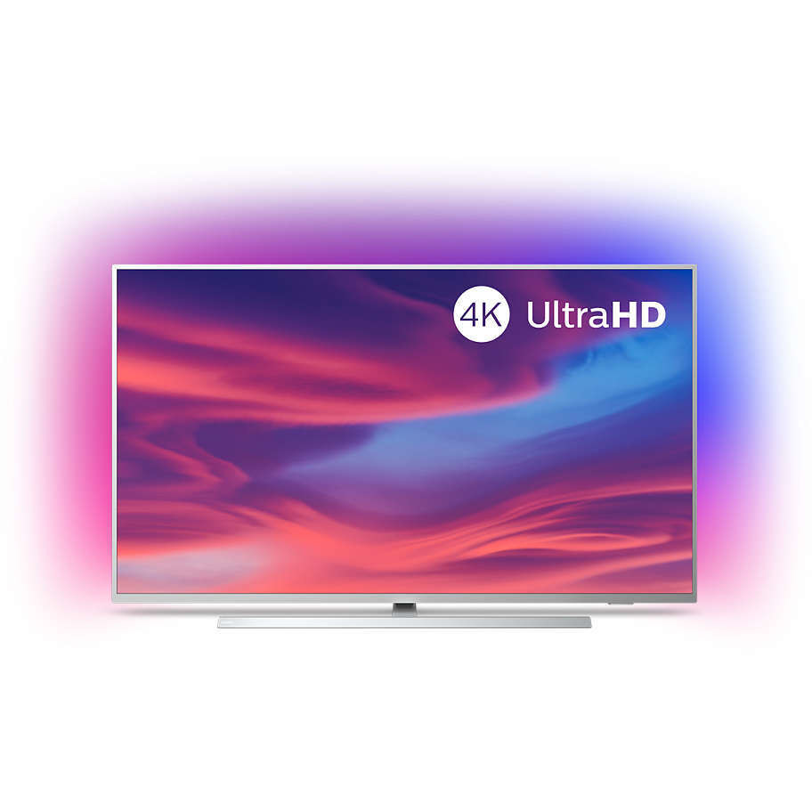 Philips 43PUS7304/12 Tv LED 43" 4K Ultra HD HDR 10+ Smart Tv Wifi Android Tv classe A colore argento