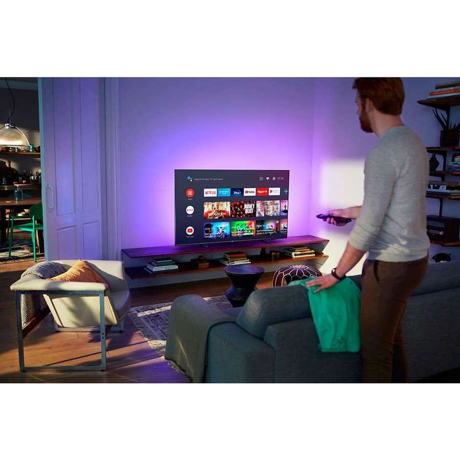 Philips 43PUS7906/12 Tv LED 43" 4K Ultra HD Smart Tv Wifi classe G colore grigio