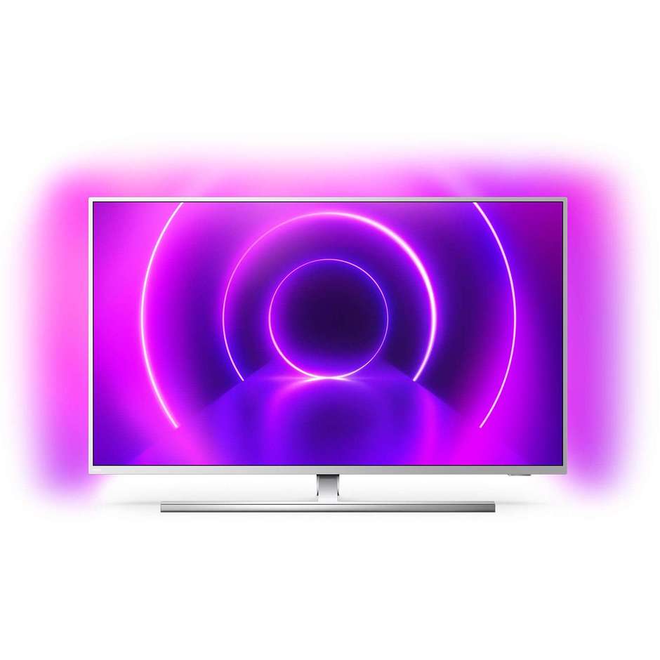 Philips 43PUS8555/12 Tv LED 43'' 4K UHD Smart Tv Wi-Fi Classe B colore argento