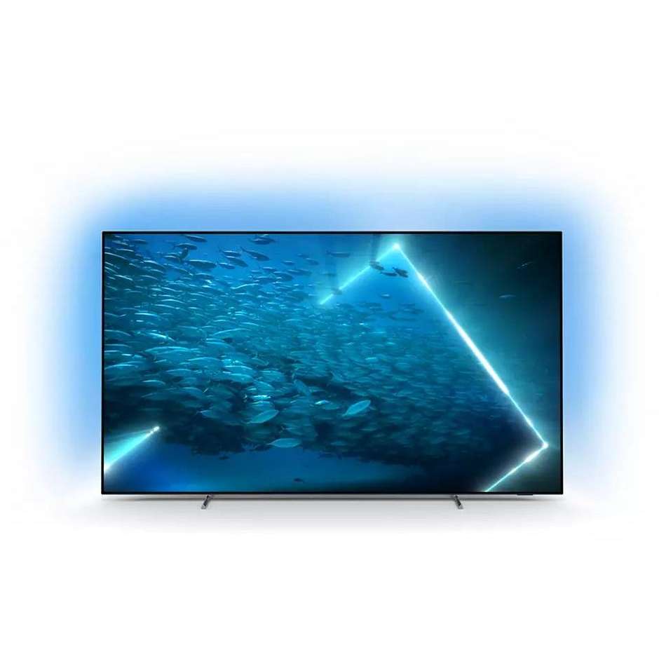 Philips 48OLED707/ Tv OLED 48" 4K Ultra HD Smart Tv Wi-Fi Classe G Colore cornice Metallico