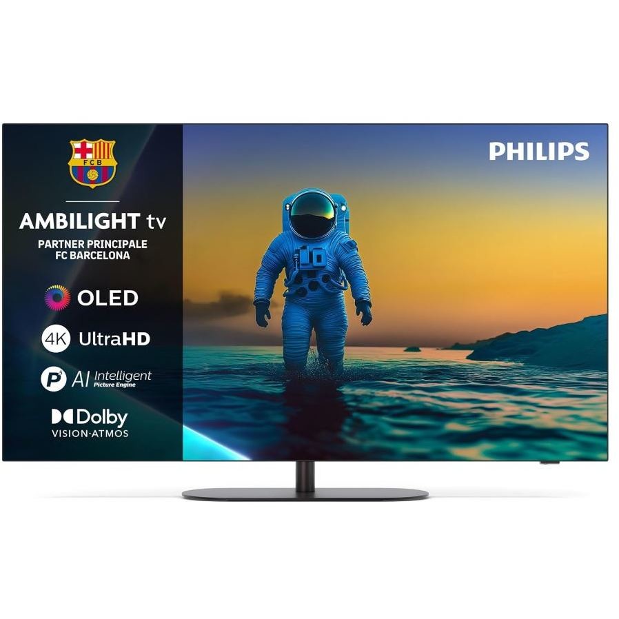 Philips 48OLED820 TV OLED 48" 4K Ultra HD Smart TV Wi-Fi Classe G Colore Nero