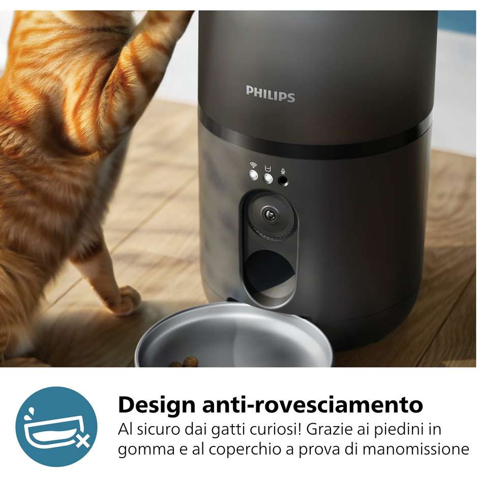 Philips 5000 series PAW532002 Distributore di cibo smart con telecamera Pet Series Colore Nero