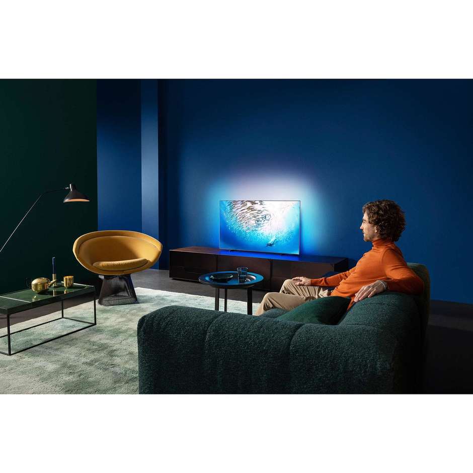 Philips 55OLED805/12 TV OLED 55'' 4K Ultra HD Smart TV Wi-Fi Classe B colore grigio