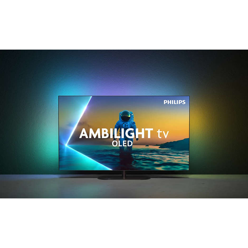 Philips 55OLED820/12 TV OLED 55" 4K Ultra HD 3-sided Ambilight Google TV Nero