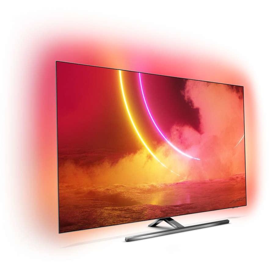 Philips 55OLED855/12 Tv OLED 55" 4K Ultra HD Smart Tv Android Tv Wifi B colore argento