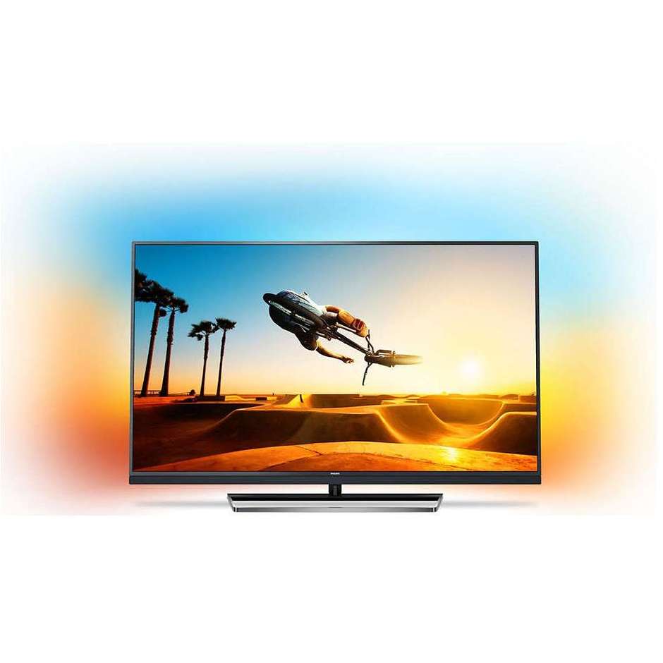 Philips 55PUS7502 Tv LED 55" ultra sottile 4K Ultra HD Smart Tv Wi-Fi Android Tv classe A colore grigio
