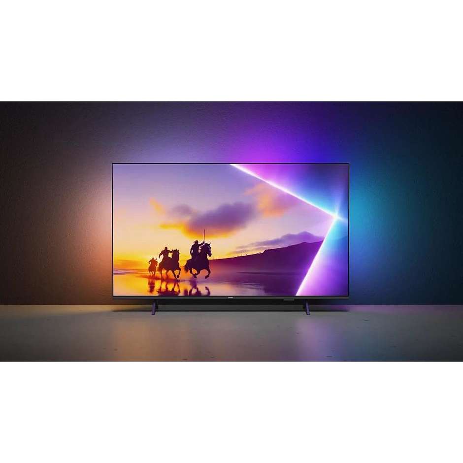Philips 55PUS8450 TV QLED 55" 4K Ultra HD Ambilight Smart TV Titan OS Nero