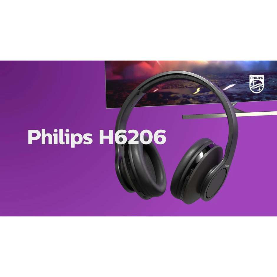 Philips 6000 series TAH6206BK/00 Cuffie Wireless A Padiglione Bluetooth Colore Nero