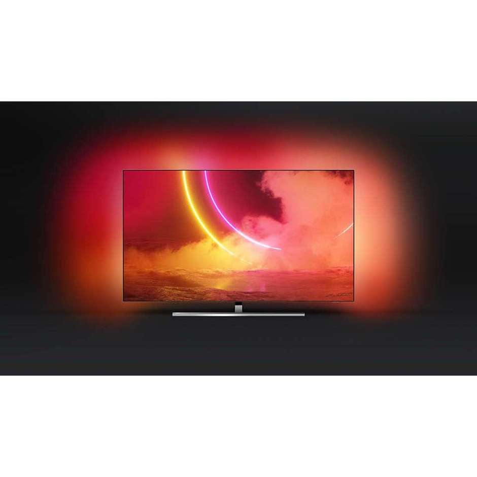 Philips 65OLED855/12 TV OLED 65'' 4K Ultra HD Smart TV Wi-Fi Classe B colore nero e argento