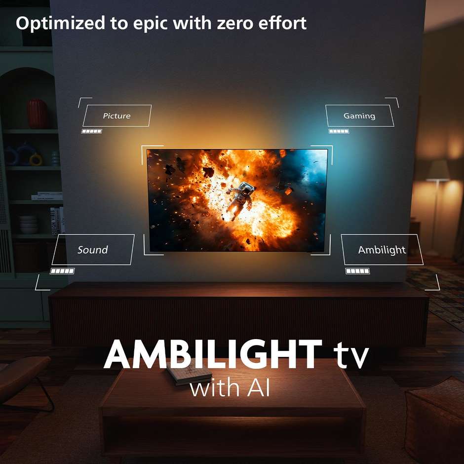 Philips 65OLED910/12 TV OLED 65" 4K Ultra HD Smart TV Metallico