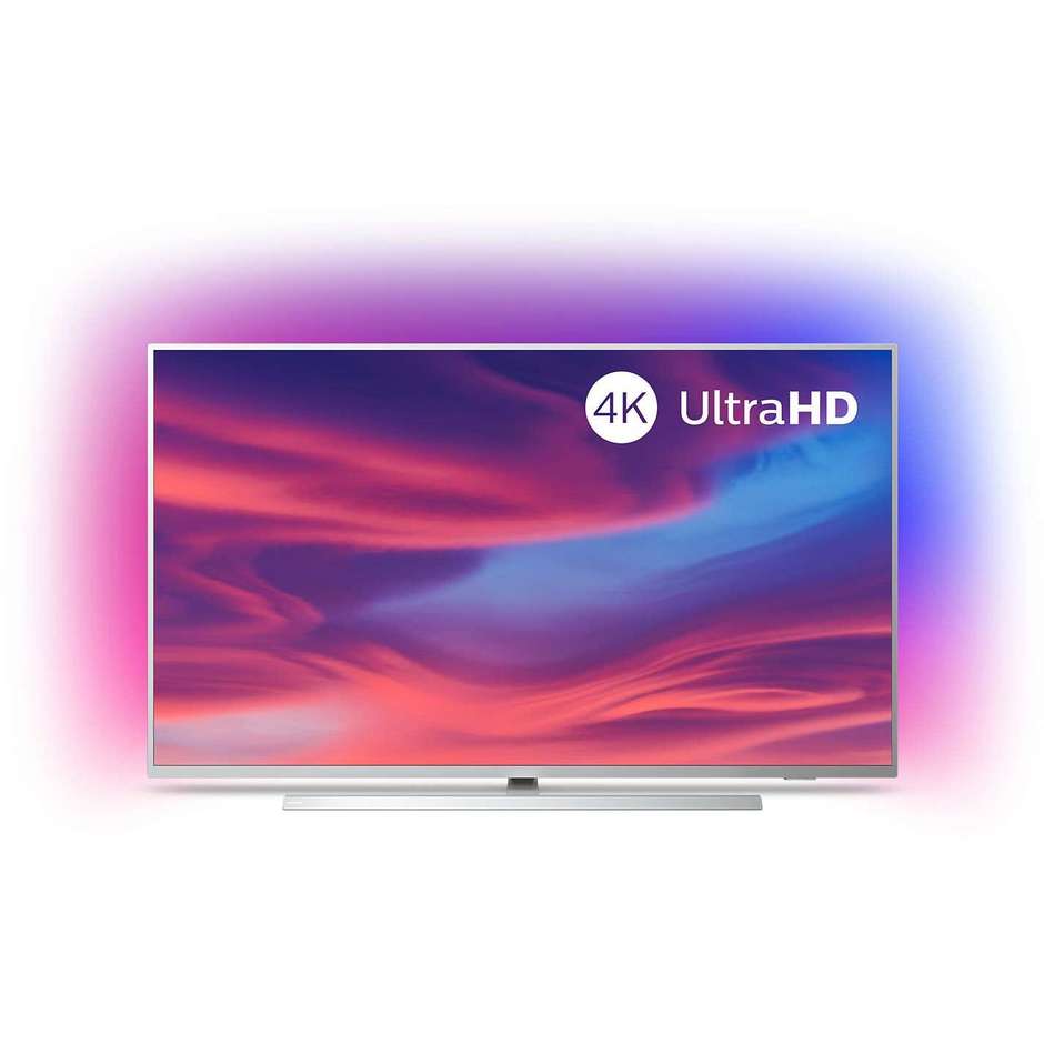 Philips 65PUS7304/12 Tv LED 65" 4K Ultra HD HDR 10+ Smart Tv Android Tv Wifi classe A+ colore argento