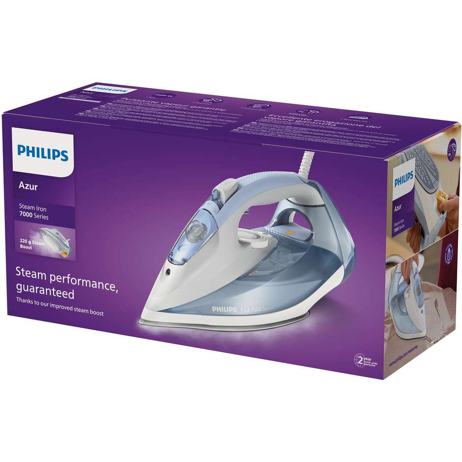 Philips 7000 series DST7011/20 Ferro da stiro a vapore Potenza 2700W Colore Blu, Grigio