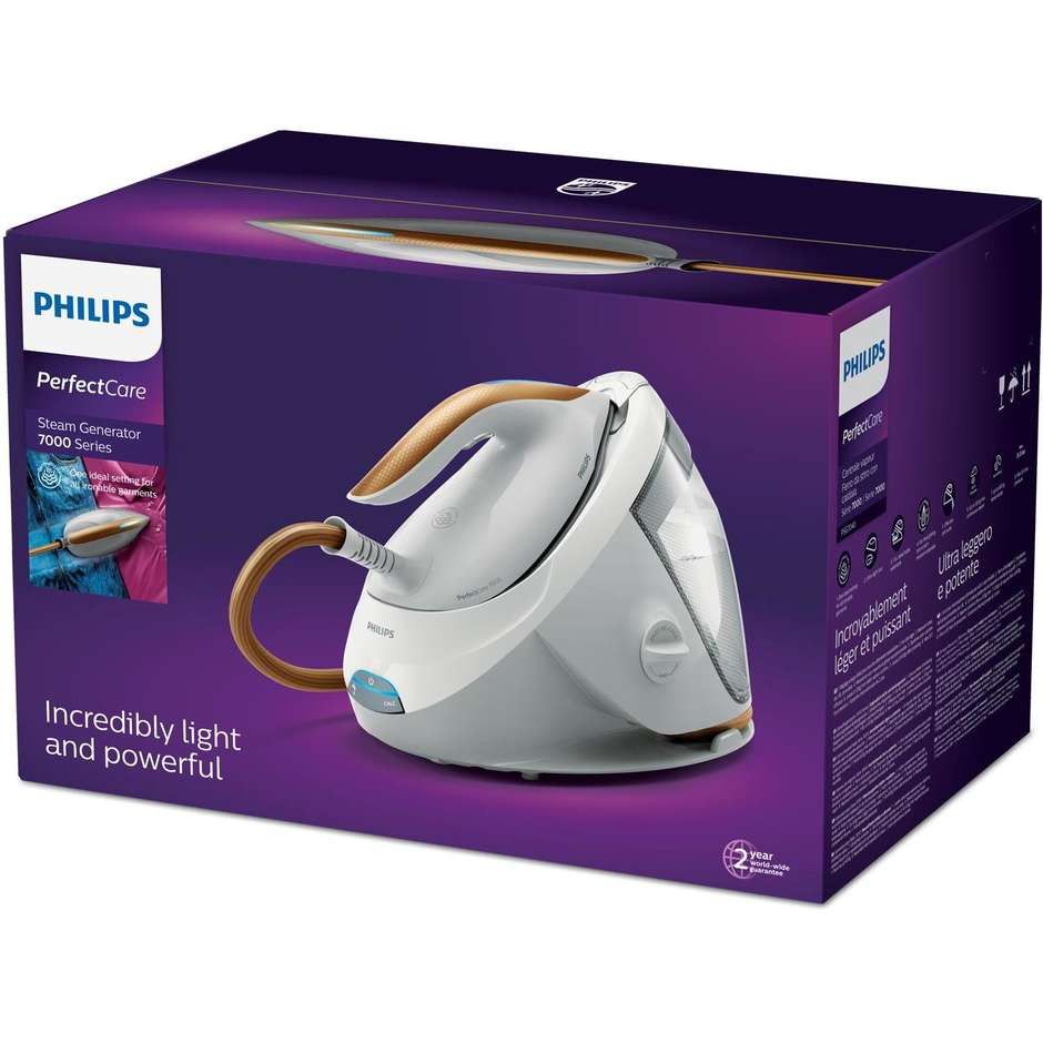 Philips 7000 series PSG7040/10 Ferro da stiro con caldaia Potenza 2100 W Capacita serb. dell'acqua 1.8 Lt Colore Bianco