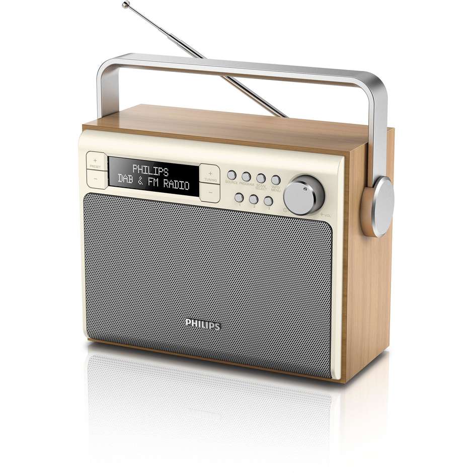 Philips AE5020 Radio portatile DAB+/FM sintonizzatore digitale colore Grigio, Legno