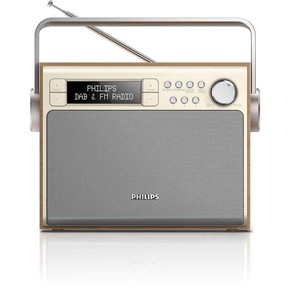 Philips AE5020 Radio portatile DAB+/FM sintonizzatore digitale colore Grigio, Legno