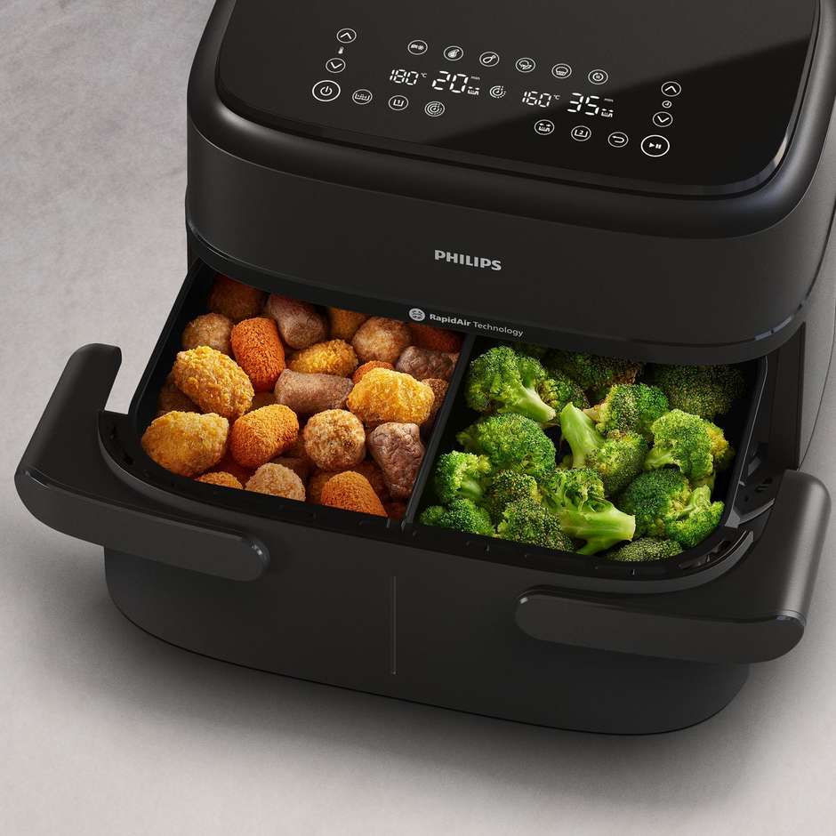 Philips Airfryer Serie 1000 NA150/00 Friggitrice ad aria con cestello Flexi, 2.450 W