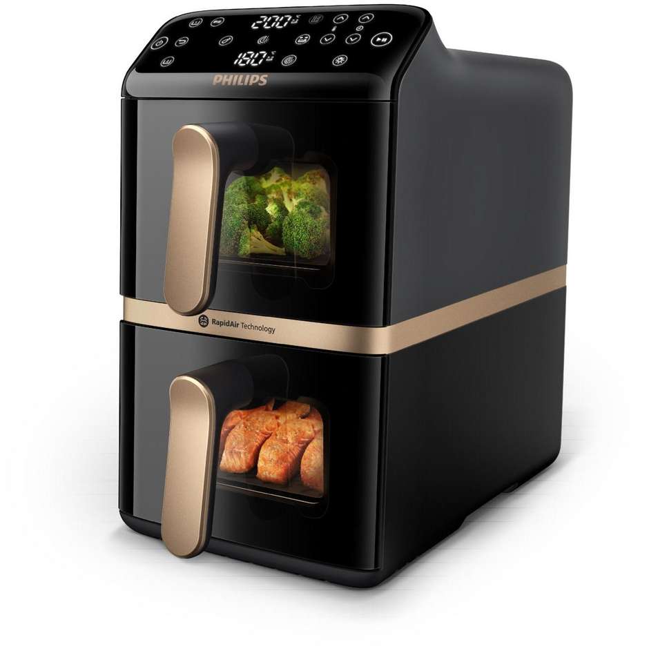 Philips Airfryer Serie 4000 NA462/70 doppio cestello verticale 10 L, 2750 W