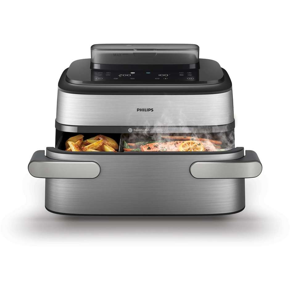 Philips Airfryer Serie 5000 NA565/02 Doppia 9,5 L con Vapore Rapid Air