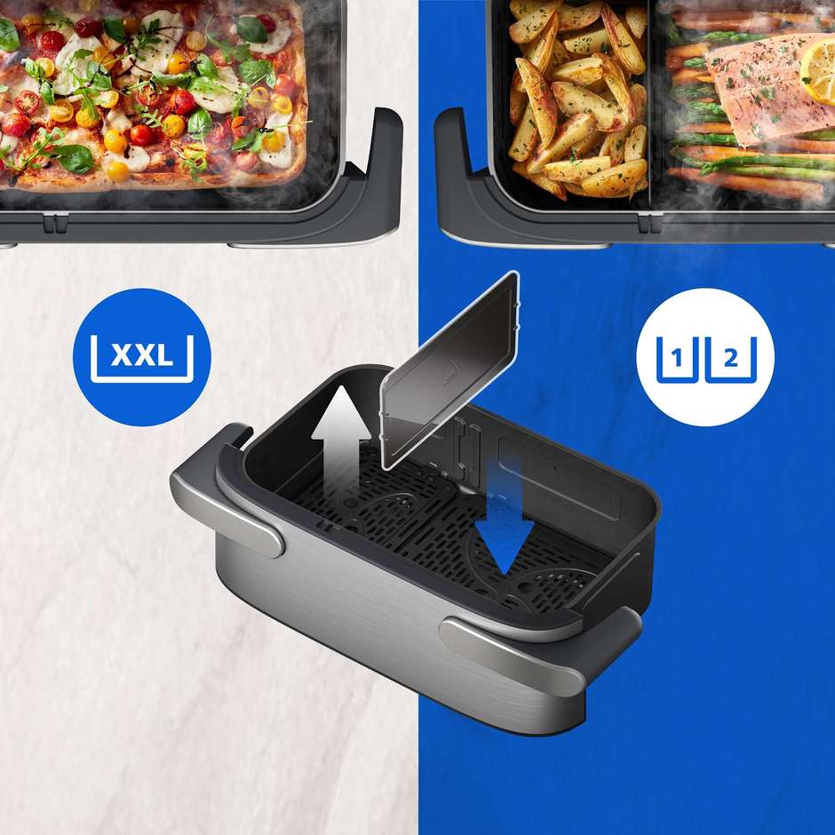 Philips Airfryer Serie 5000 NA565/02 Doppia 9,5 L con Vapore Rapid Air