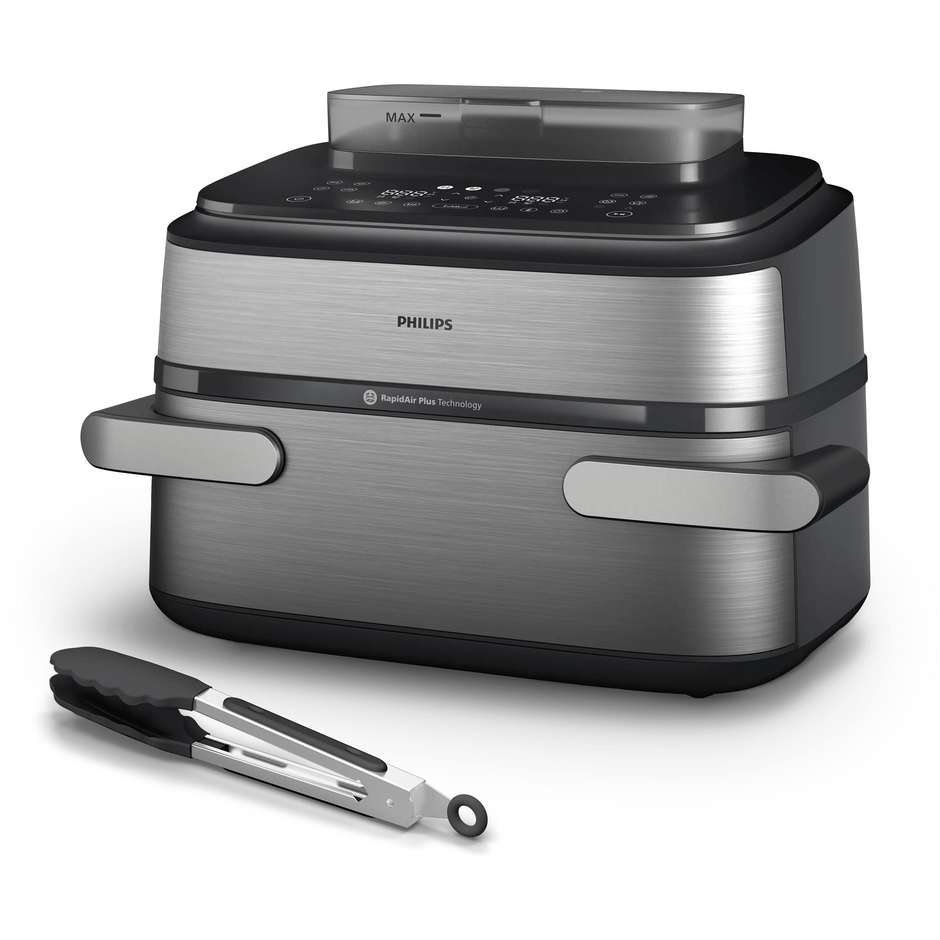 Philips Airfryer Serie 5000 NA565/02 Doppia 9,5 L con Vapore Rapid Air