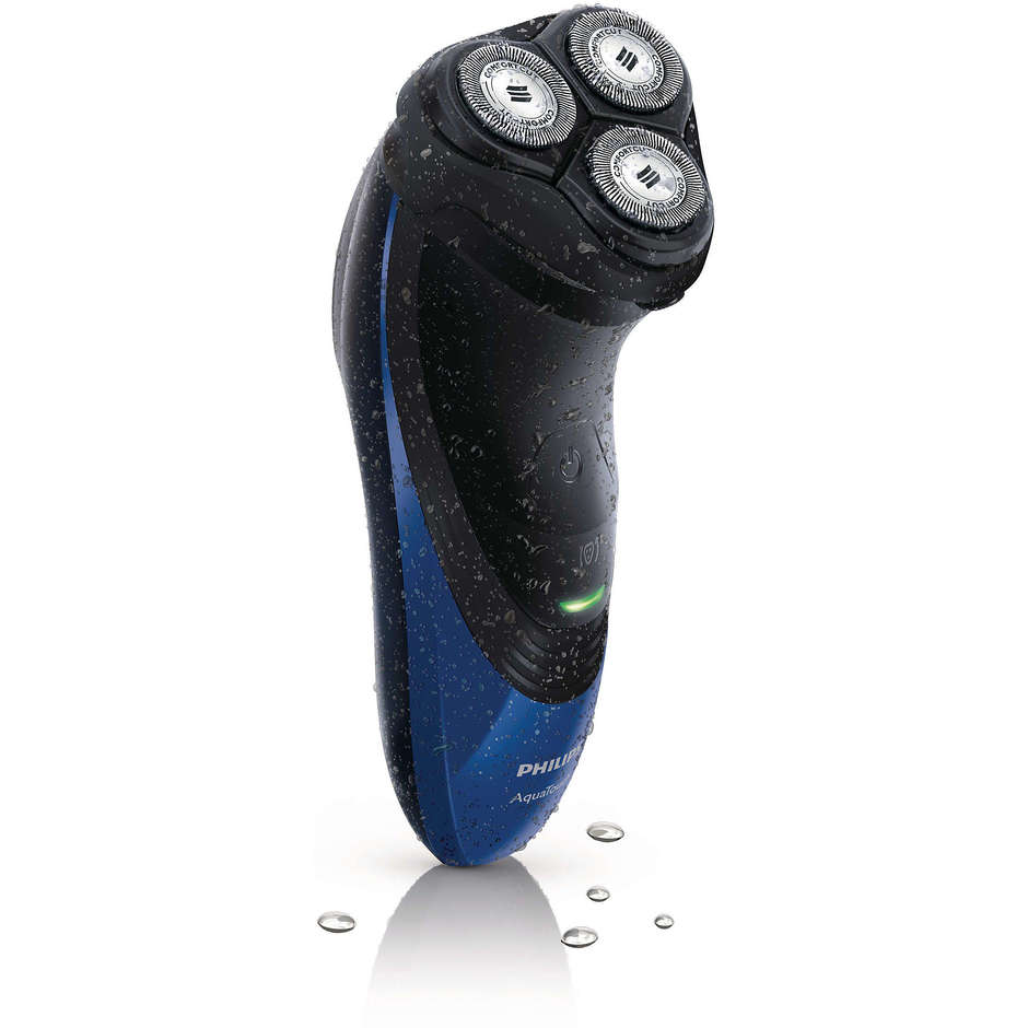 Philips AT770/26 AquaTouch rasoio elettrico ricaricabile Wet & Dry autonomia 40 min colore nero e blu