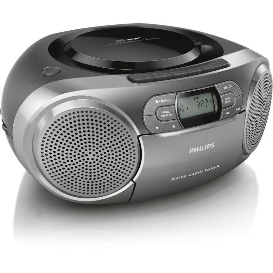 Philips AZB600-12 radioregistratore DAB CD potenza 2 W colore grigio