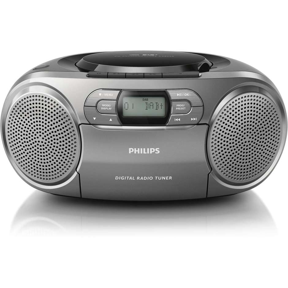 Philips AZB600-12 radioregistratore DAB CD potenza 2 W colore grigio