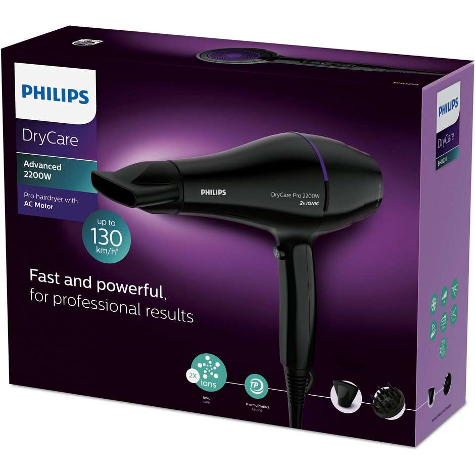 Philips BHD274/00 DryCare Asciugacapelli professionale potenza 2200 W