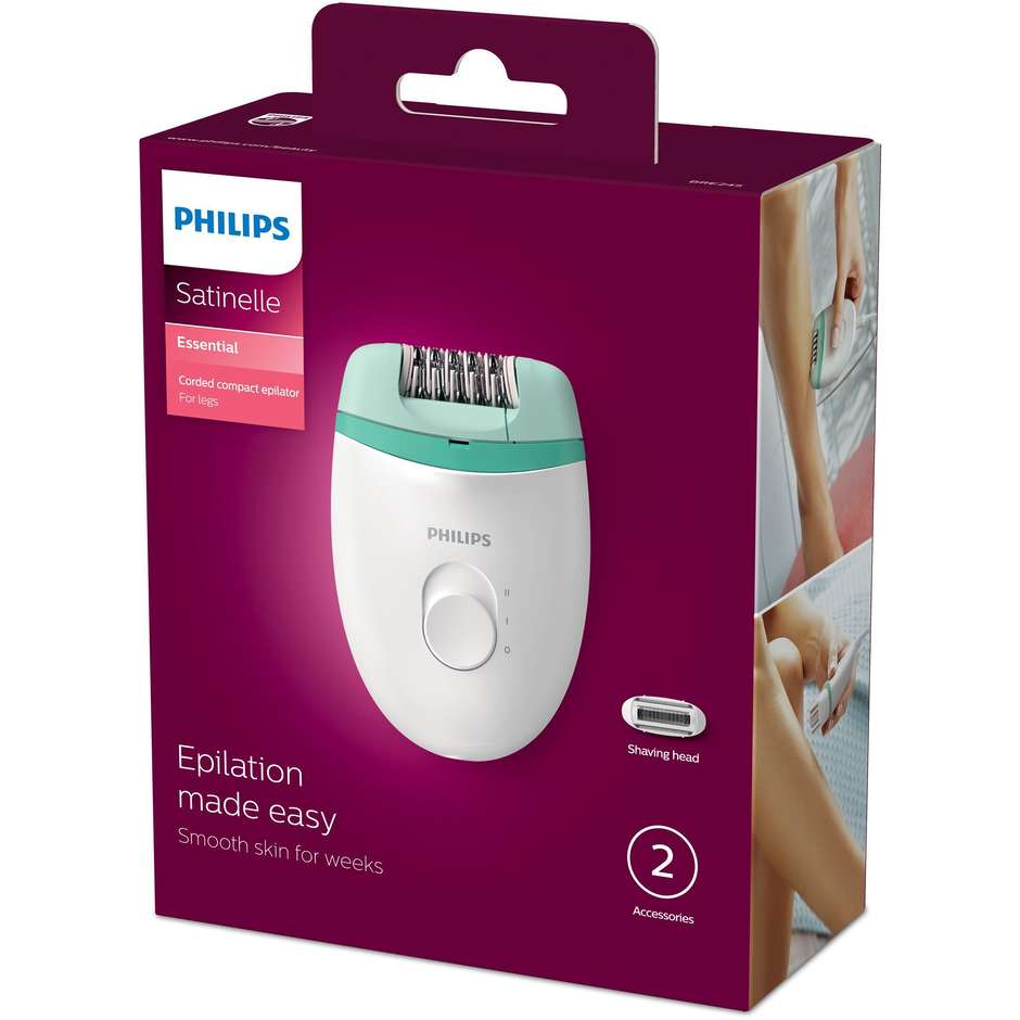 Philips BRE245/00 Epilatore per gambe con cavo + 2 accessori