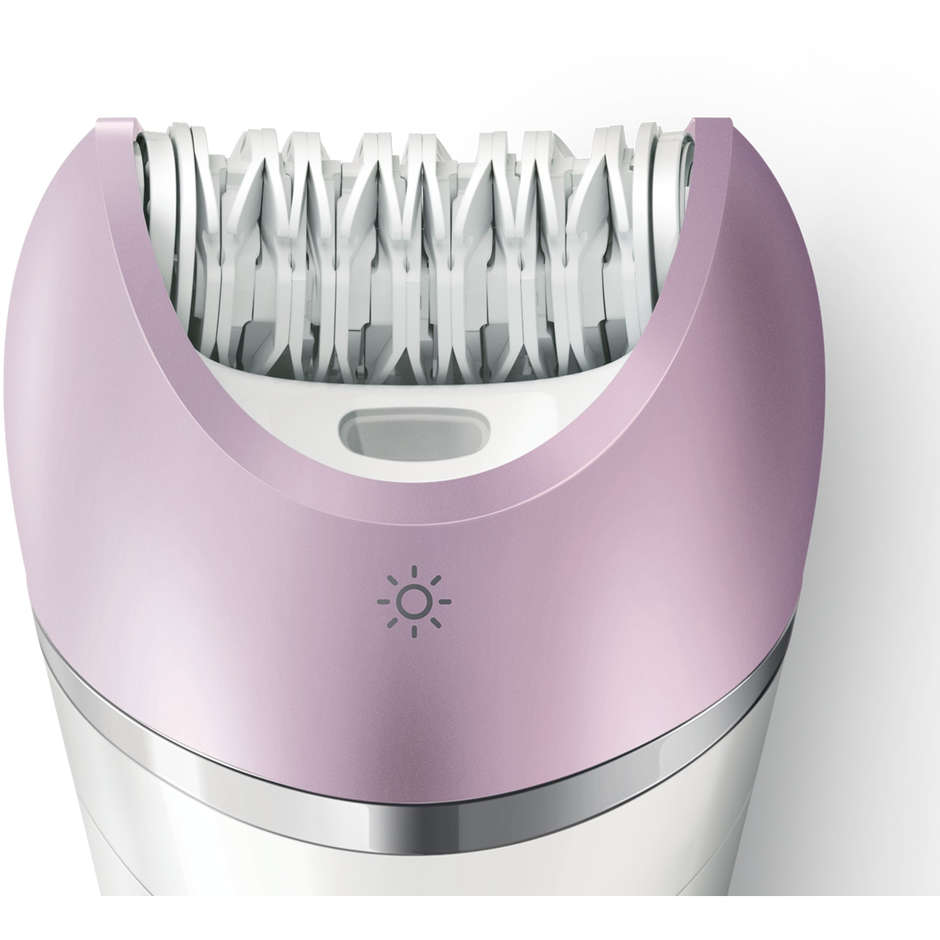 Philips BRE632/00 Satinelle Advanced Wet & Dry epilatore ricaricabile per gambe, corpo e viso colore bianco, rosa
