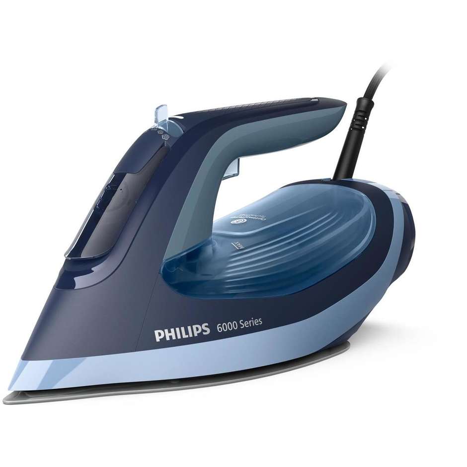 Philips DST6120/20 Ferro a Vapore Serie 6000 OptimalTemp 2600W SteamGlide Plus Blu