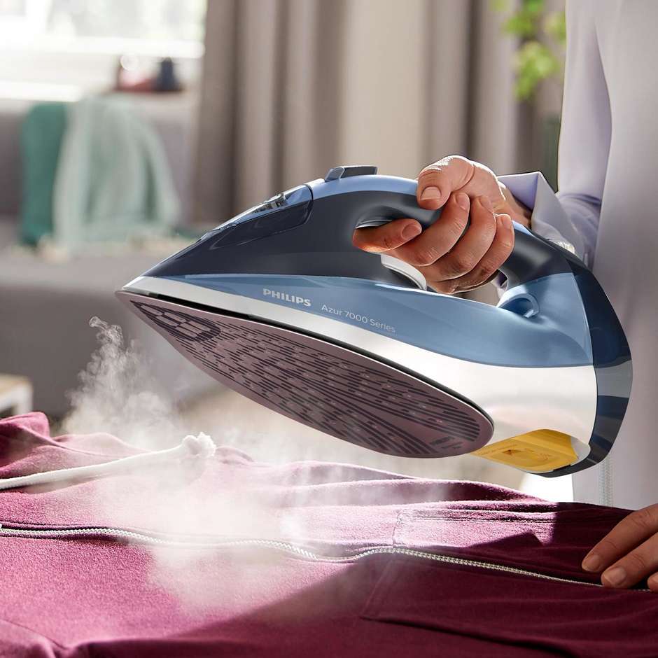 Philips DST7020/20 Ferro a Vapore Serie 7000 SteamGlide Plus 2800W Blu