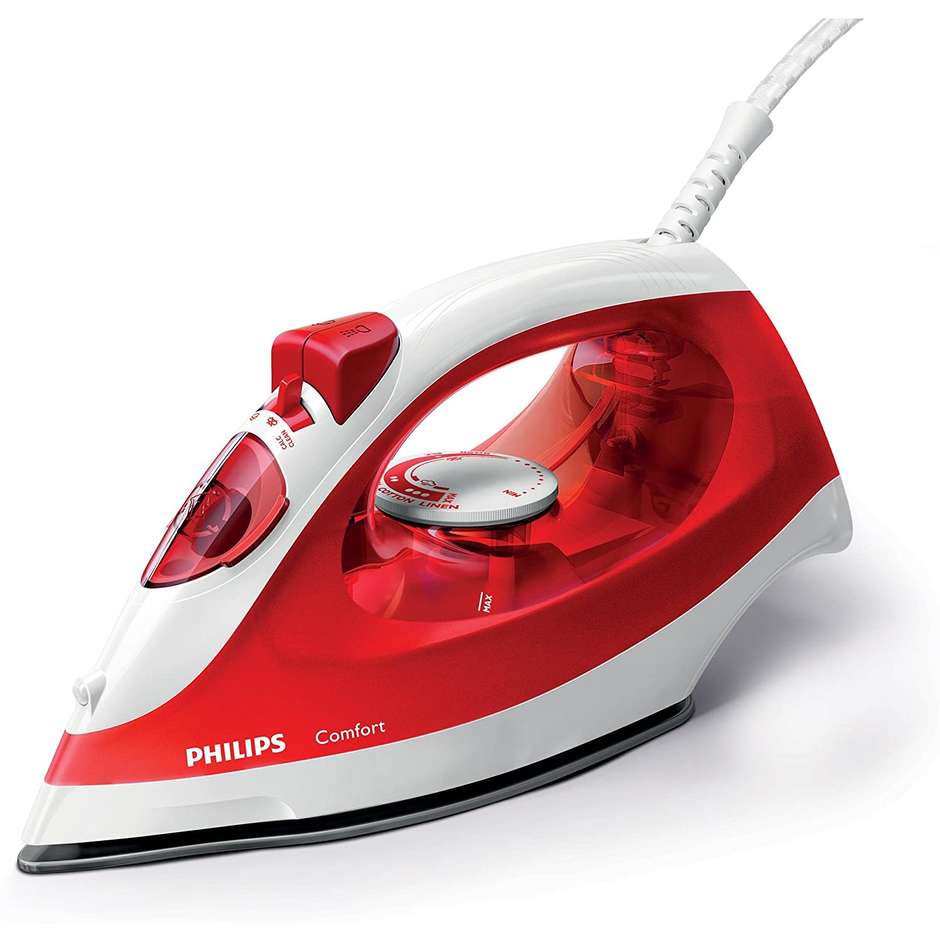 Philips GC1433/40 ferro da stiro a vapore potenza 2000 Watt colore bianco e rosso