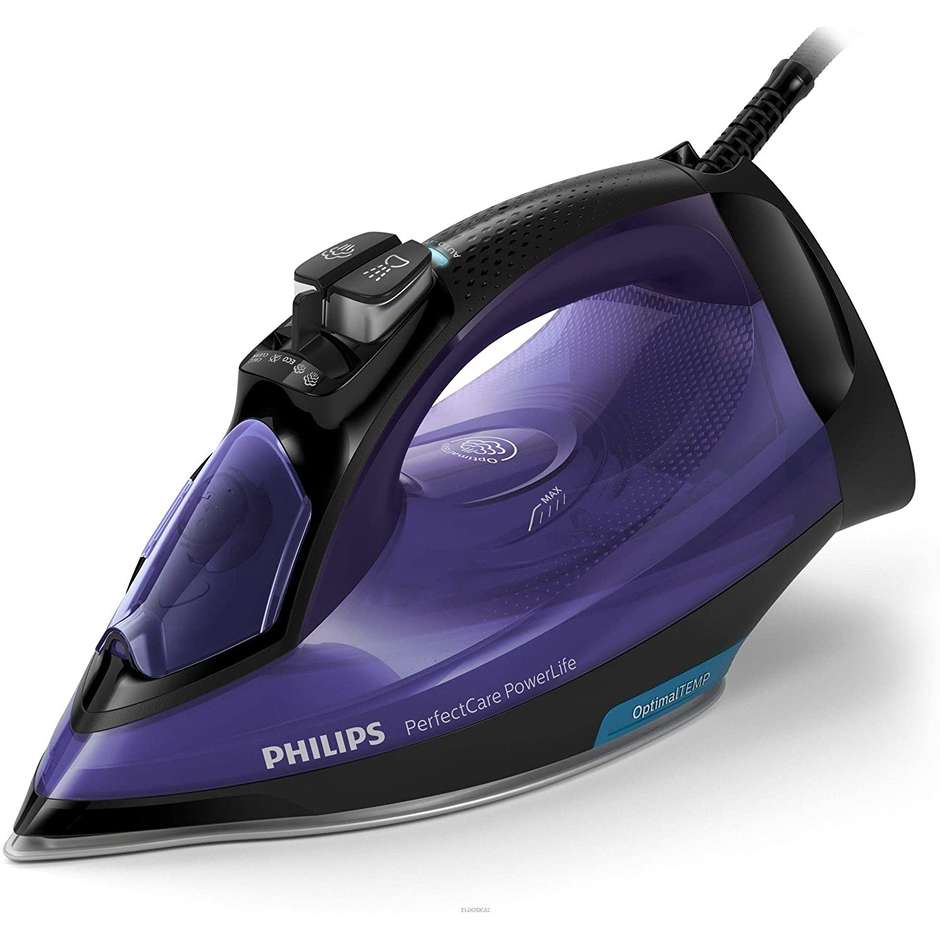 Philips GC3925/34 Perfect Care ferro da stiro a vapore potenza 2400 watt colore nero, viola