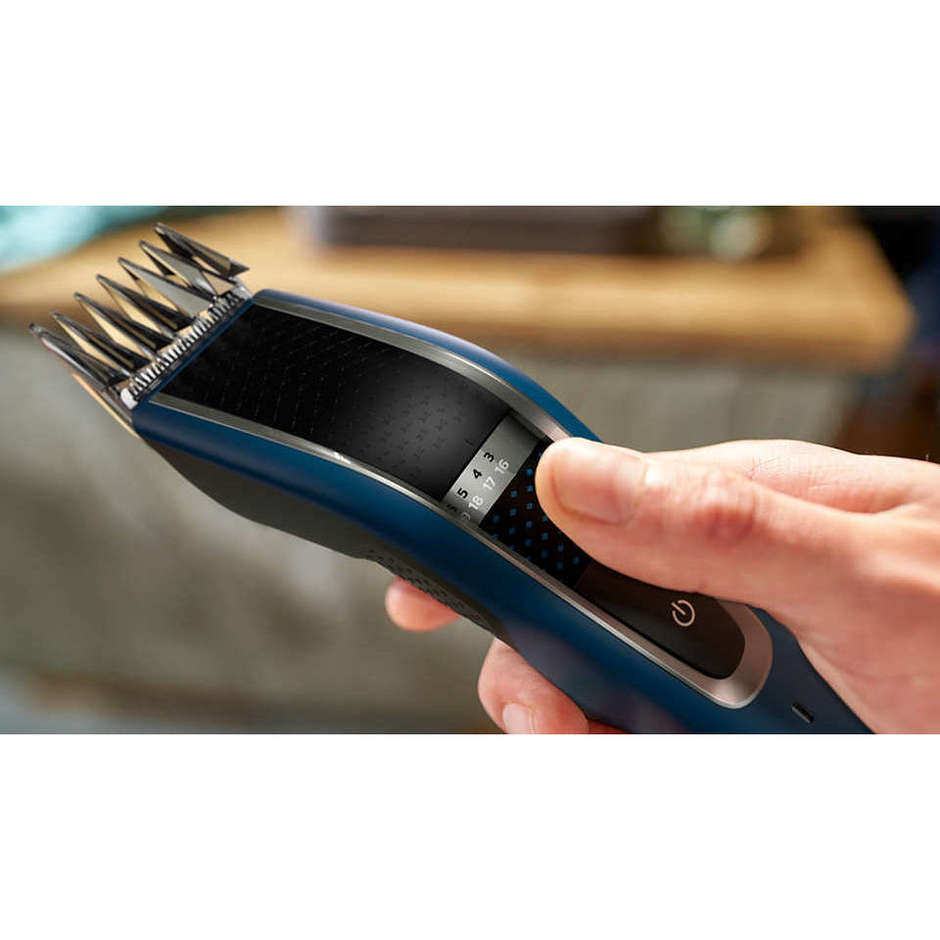 Philips HC5612/15 Hairclipper Tagliacapelli rete/ricaricabile lavabile colore nero e blu