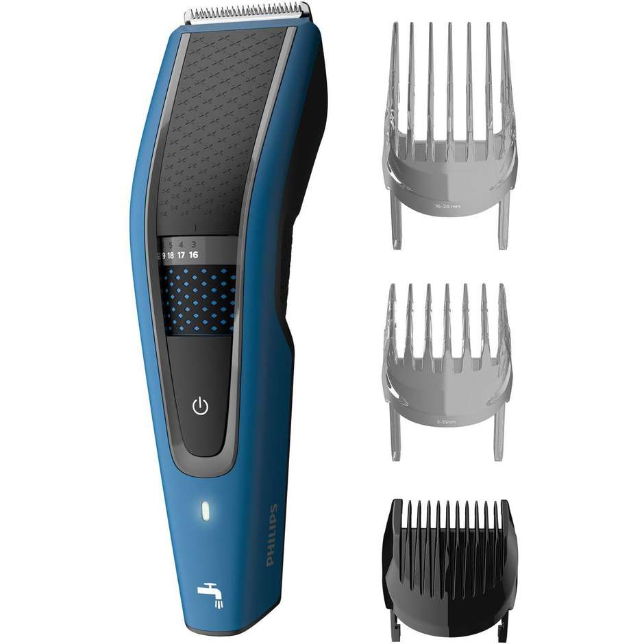 Philips HC5612/15 regolacapelli ricaricabile, 28 lunghezze, nero e blu