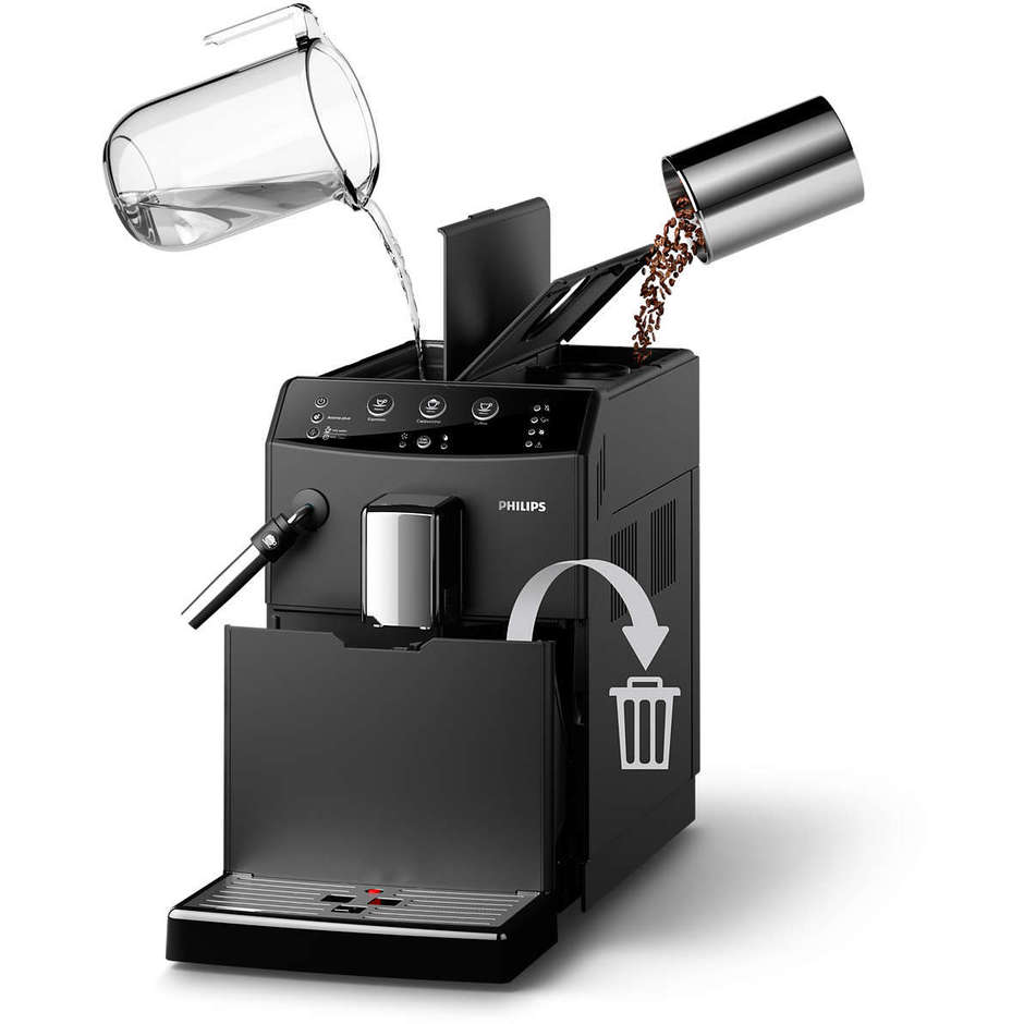 Philips HD8827/01 macchina del caffè superautomatica con pannarello colore nero