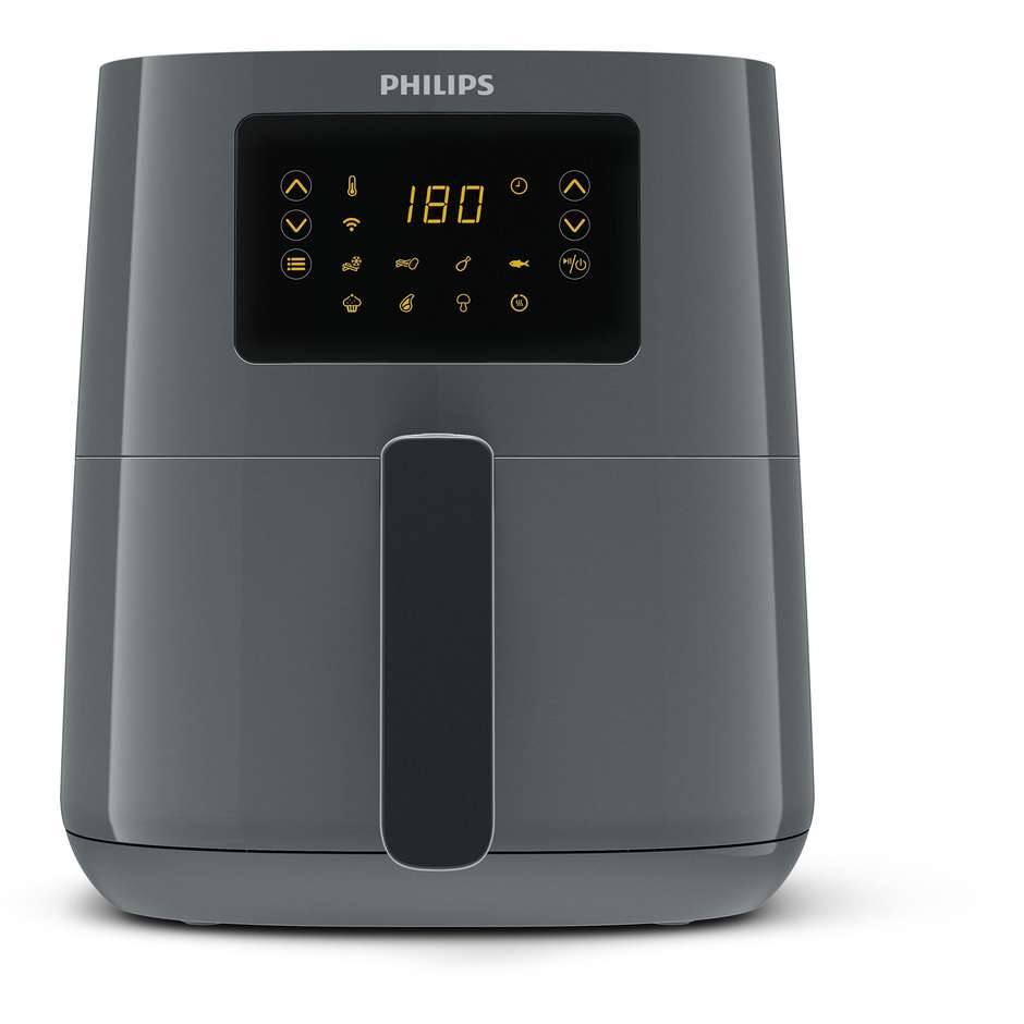 Philips HD9255/60 Friggitrice ad Aria Calda 4,1 L 1400 W con Cestello Singolo Antiaderente Nero, Grigio