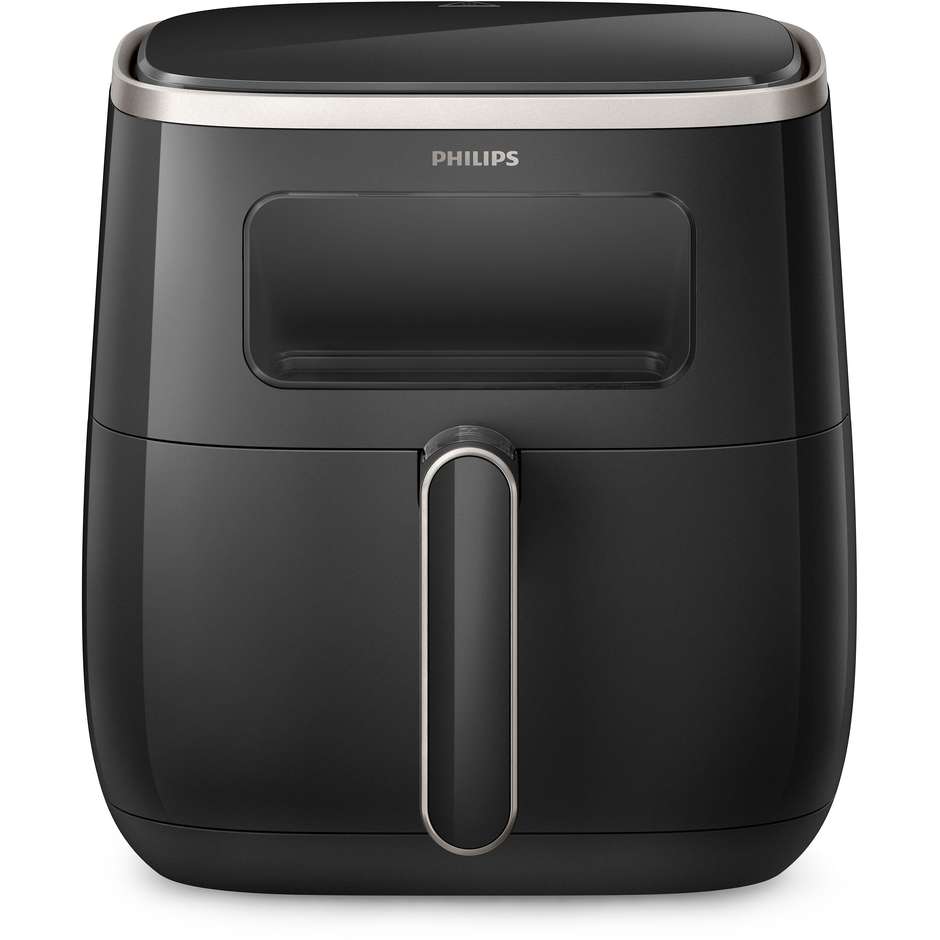 Philips HD9257/80 Friggitrice ad Aria Calda 5,6 L 1700 W con Doppio Cestello Dual Zone Nero