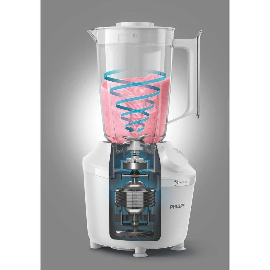 Philips HR2041/00 Frullatore da Tavolo 450 W, 1,9 L, Bianco