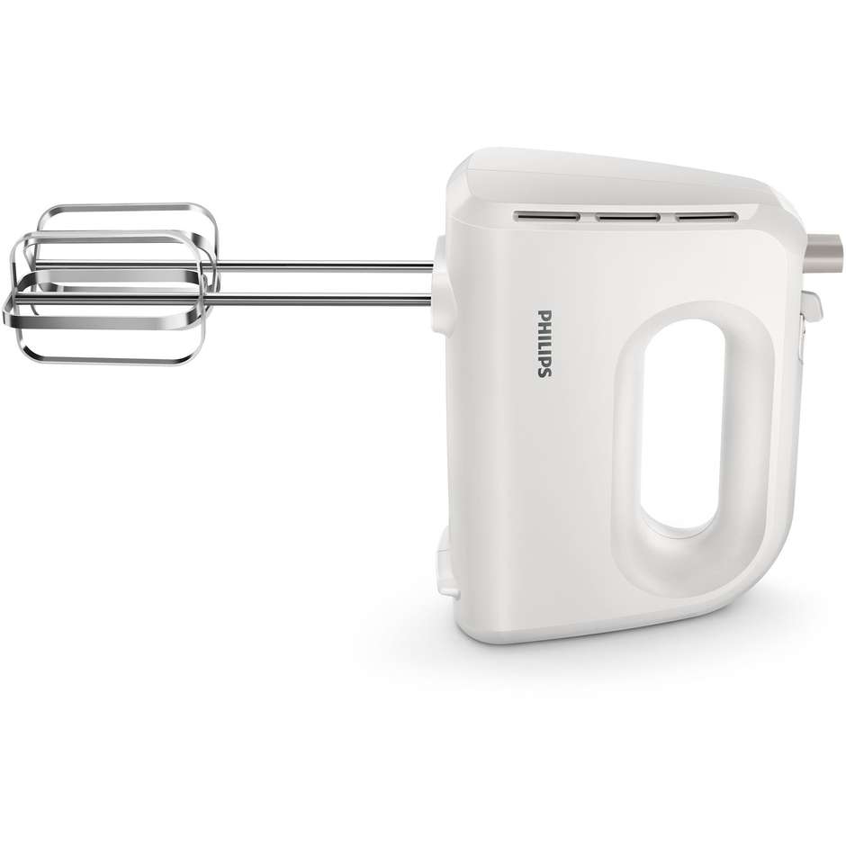 Nordmende MIX300 Sbattitore Elettrico 300 W – 5 Velocità + Turbo, 2 Paia Di Fruste In Acciaio Inox, Per Impasti E Montare Panna, Bianco