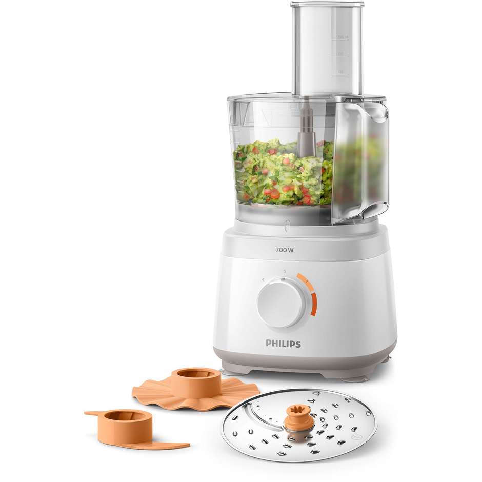 Philips HR7310/00 Daily Collection Robot da Cucina 700 W Ciotola 2,1 L (lavorazione 1,5 L) 2 Velocità + Pulse Bianco